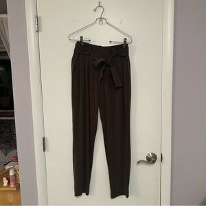 Express Dark Brown Tie-Waist Trousers
